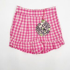 Scoth R'Belle Girls Size 4 Pink Gingham Linen Blend Shorts